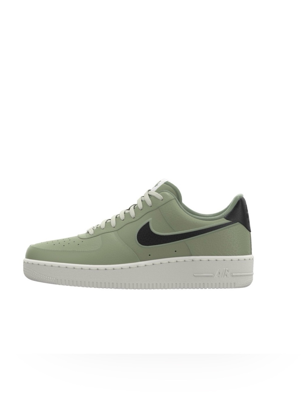 Nike Air Force 1 Low in Sage Green & Black Swoosh